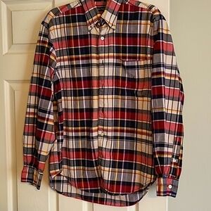 Nautica men's plaid long-sleeved button-up shirt size Medium